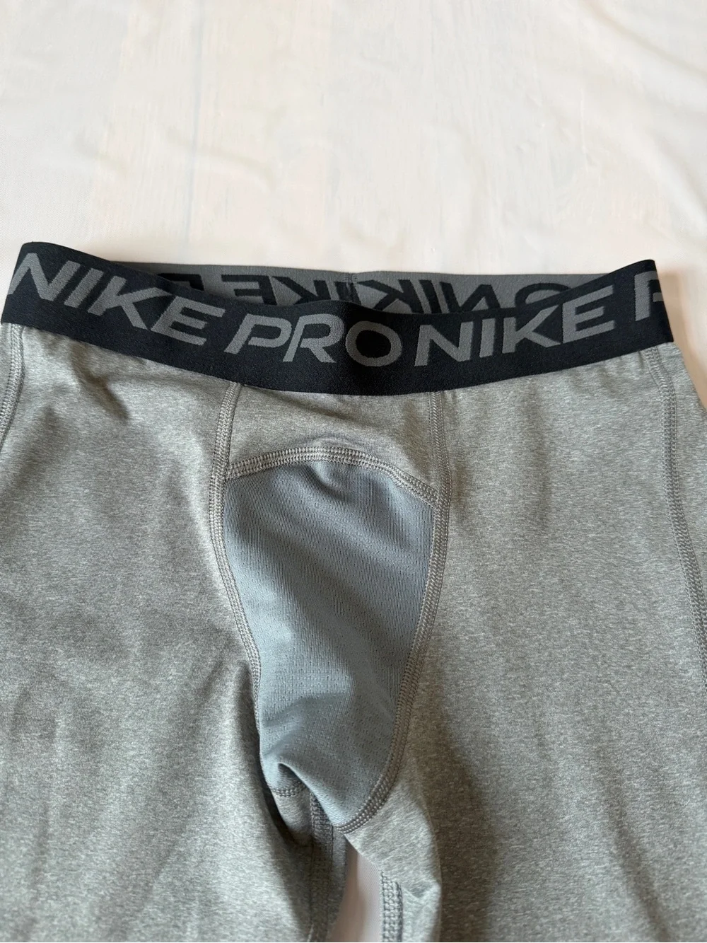 Nike Pro tights boys big kids gray dri-fit base layer training size M CK4546